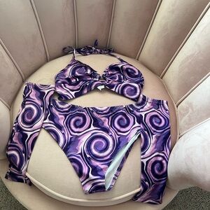 Iheartraves PURPLE SWIRL Rave Set | all MEDIUM